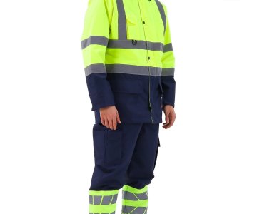 Alaska Hi-Vis 5 in 1 Parka Neon Sarı - Lacivert