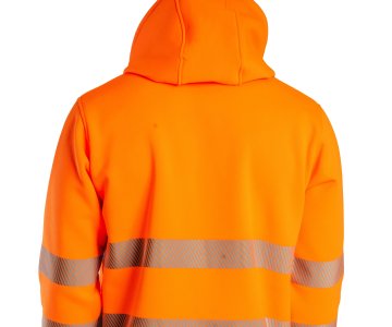 Alaska Hi-Vis Fermuarlı Kapüşonlu Sweatshirt Neon Turuncu