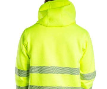 Alaska Hi-Vis Fermuarlı Kapüşonlu Sweatshirt Neon Sarı