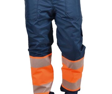 Alaska Hi-Vis Kapitoneli Pantolon Lacivert - Neon Turuncu