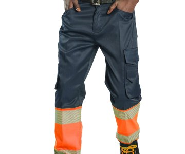 Alaska Hi-Vis Pantolon Lacivert - Neon Turuncu
