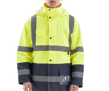 Alaska Hi-Vis Parka Neon Sarı - Lacivert
