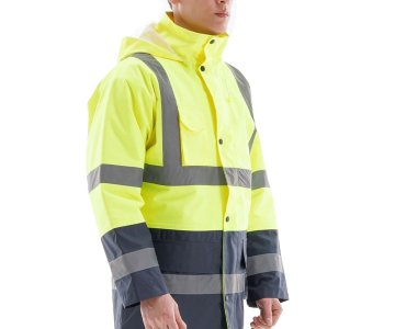 Alaska Hi-Vis Parka Neon Sarı - Lacivert