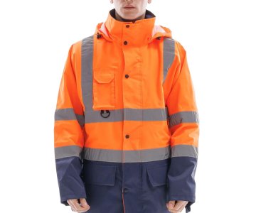 Alaska Hi-Vis Parka Neon Turuncu - Lacivert