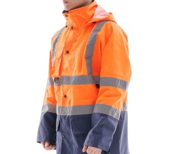 Alaska Hi-Vis Parka Neon Turuncu - Lacivert