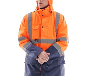 Alaska Hi-Vis Parka Neon Turuncu - Lacivert