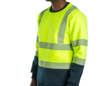 Alaska Hi-Vis Sweatshirt Neon Sarı - Lacivert
