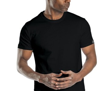 Elegans Basic Bisiklet Yaka T-Shirt Siyah