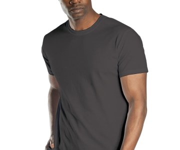 Regular Basic Bisiklet Yaka T-Shirt Antrasit