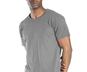 Regular Basic Bisiklet Yaka T-Shirt Gri