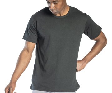 Regular Basic Bisiklet Yaka T-Shirt Siyah