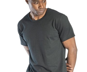 Regular Basic Bisiklet Yaka T-Shirt Siyah