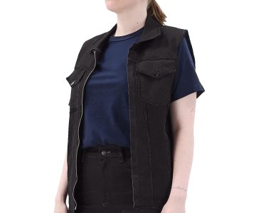 Teksas Kot Yelek Siyah