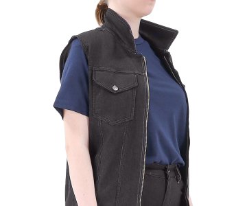 Teksas Kot Yelek Siyah