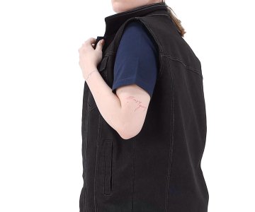 Teksas Kot Yelek Siyah